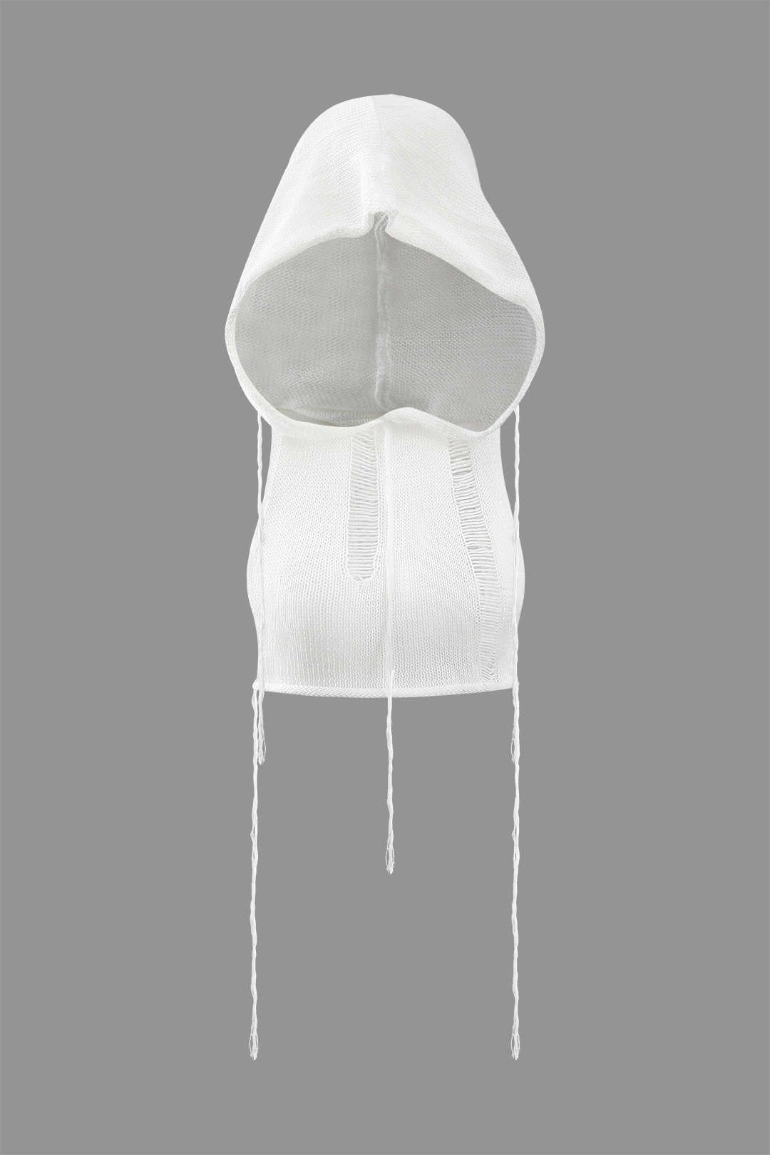 Laddered Knit Hooded Tank Top And Mini Skirt Set sold by Micas product image thumbnail 2
