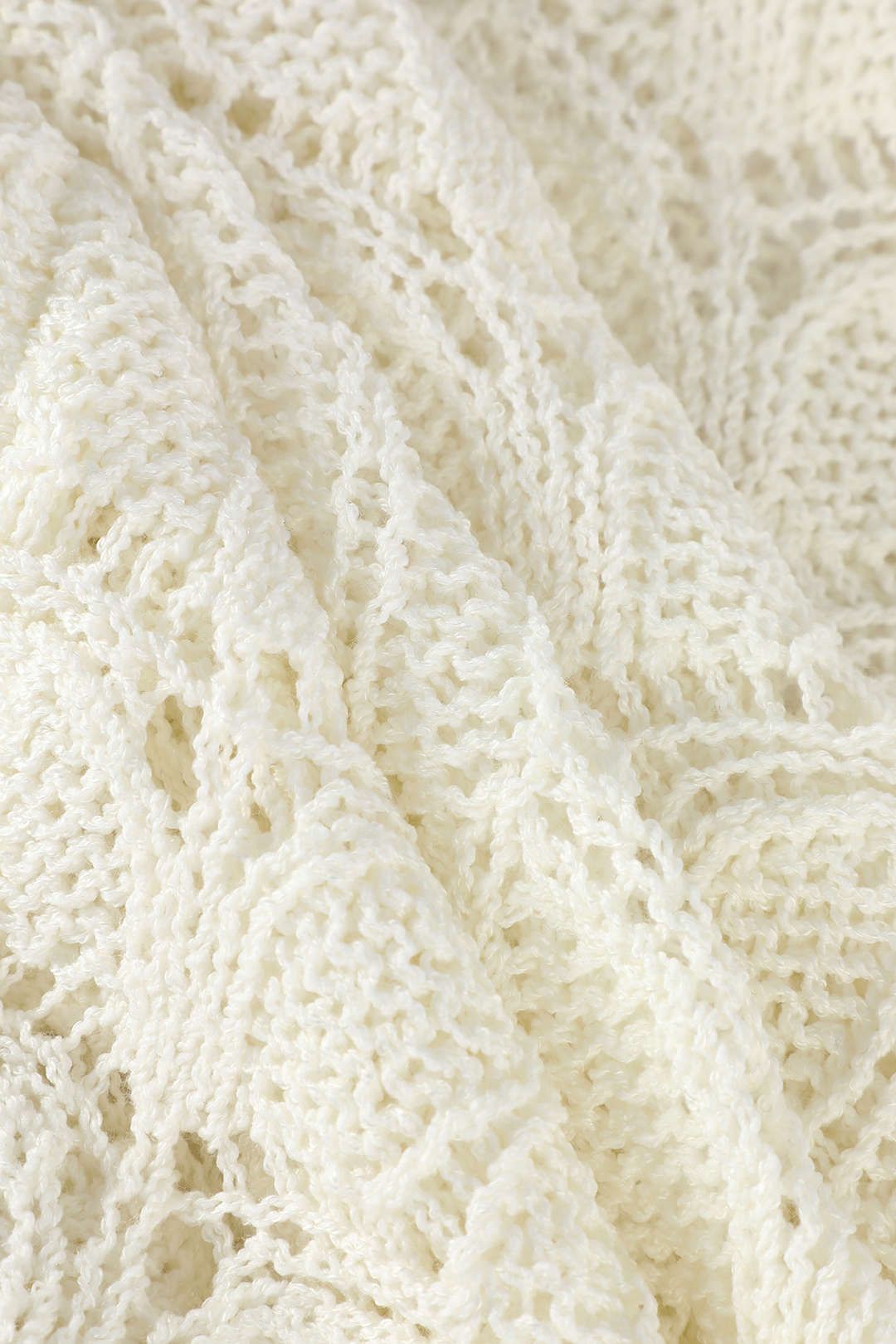 Long Sleeve Openwork Knit Top sold by Micas product image thumbnail 3