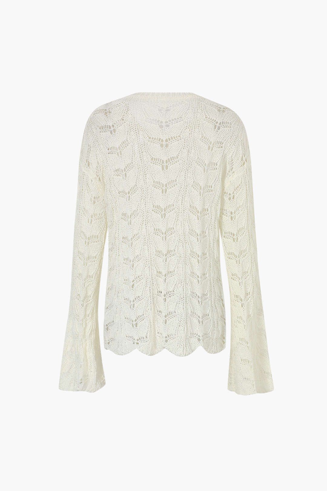 Long Sleeve Openwork Knit Top sold by Micas product image thumbnail 2