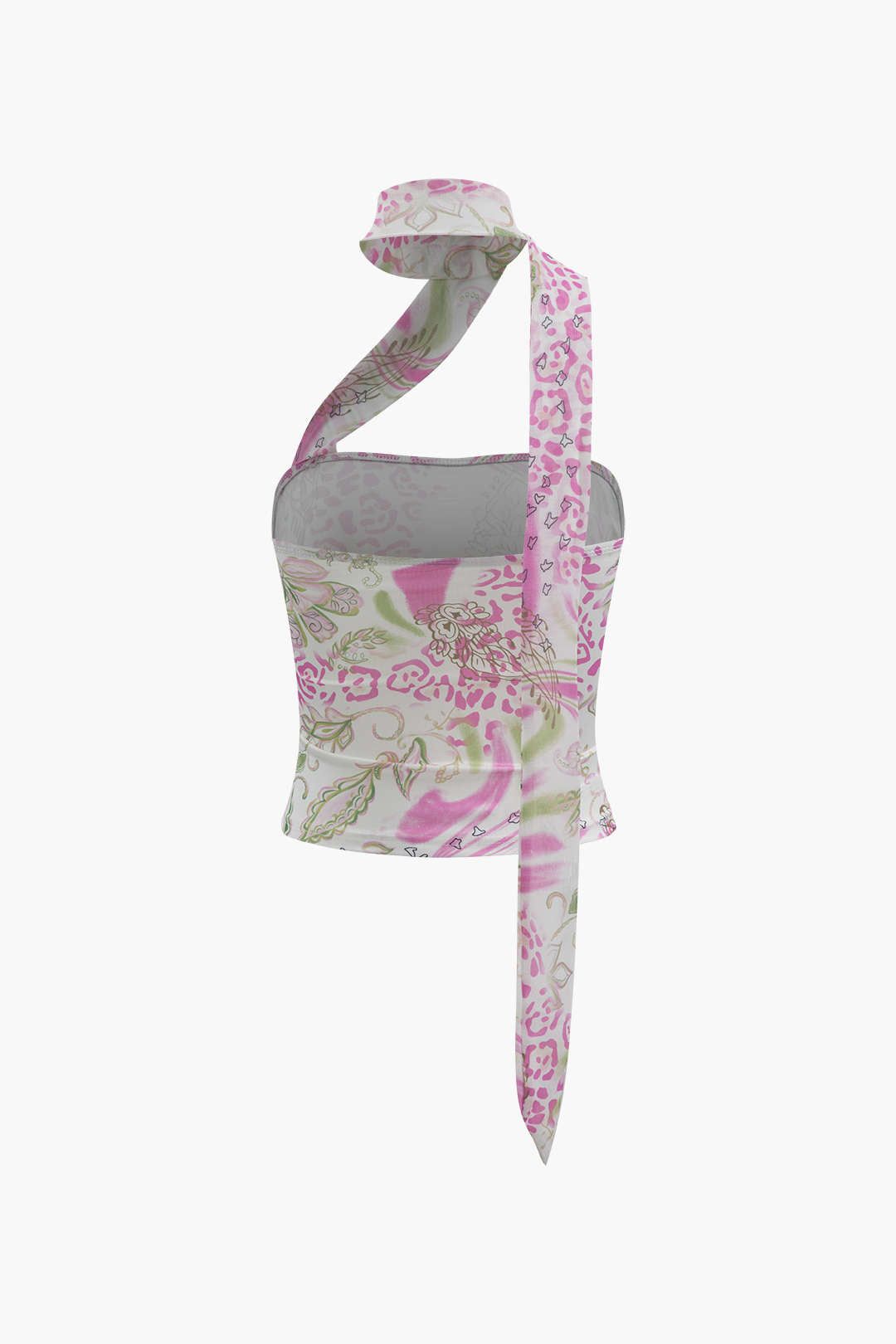 Floral Print Neck Scarf Tube Top And Mini Skirt Set sold by Micas product image thumbnail 4