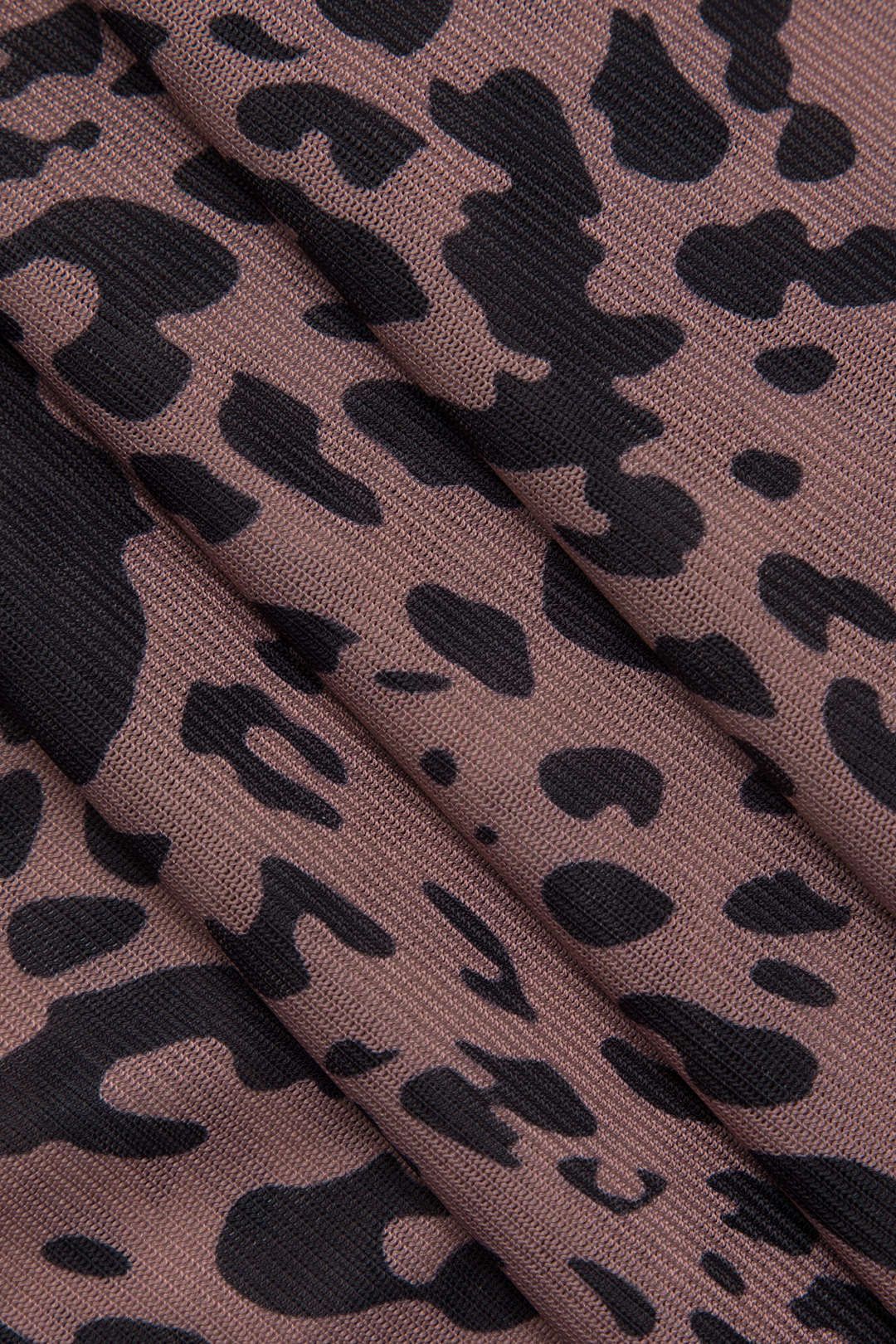 Leopard Print Lace Trim Mesh Halter Mini Dress sold by Micas product image thumbnail 5