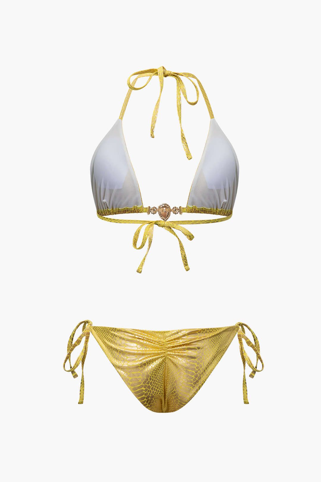 Metallic Halter Tie Side Bikini Set sold by Micas product image thumbnail 2