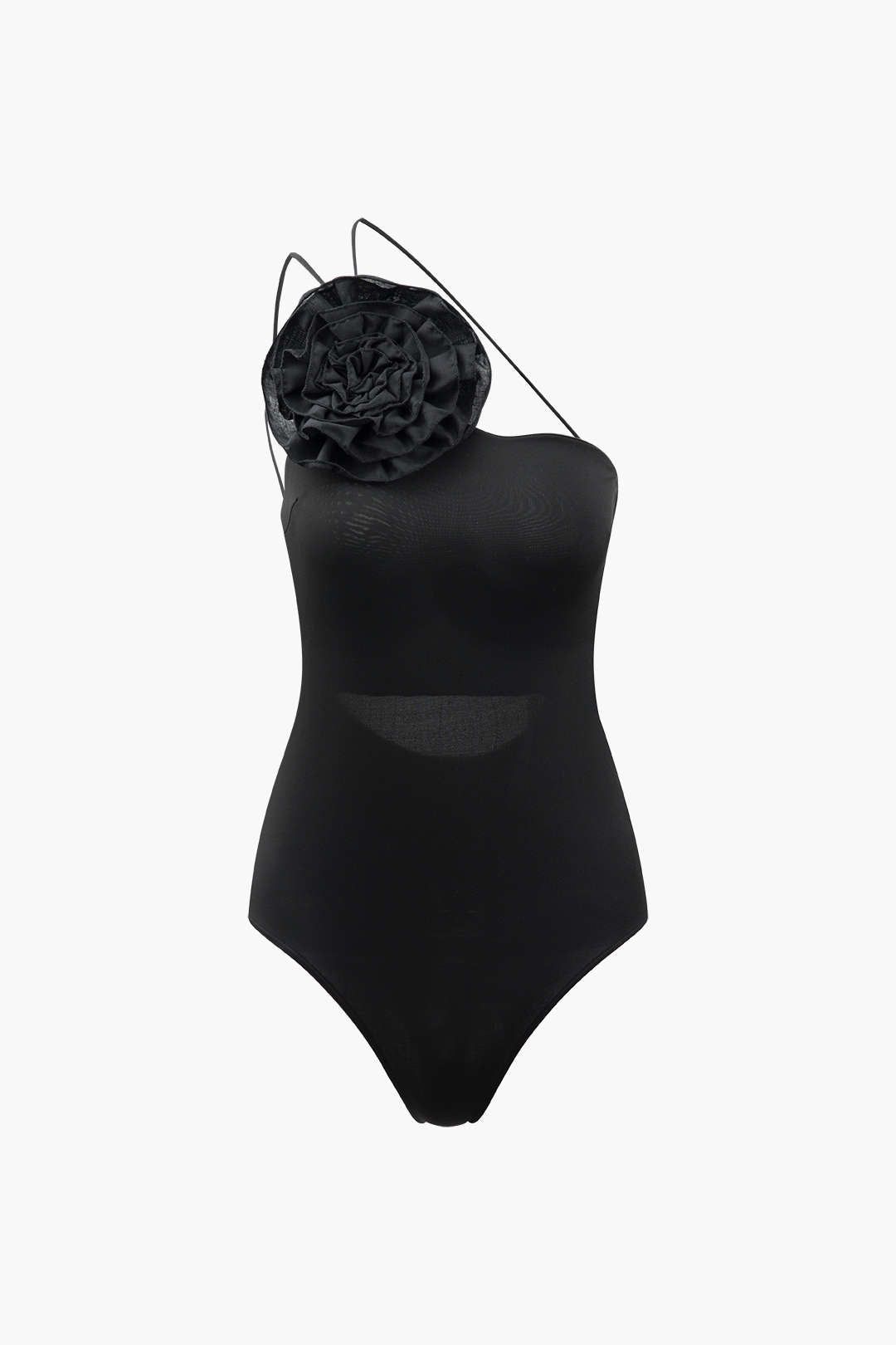 Asymmetric Strap Rose Backless Bodysuit sold by Micas