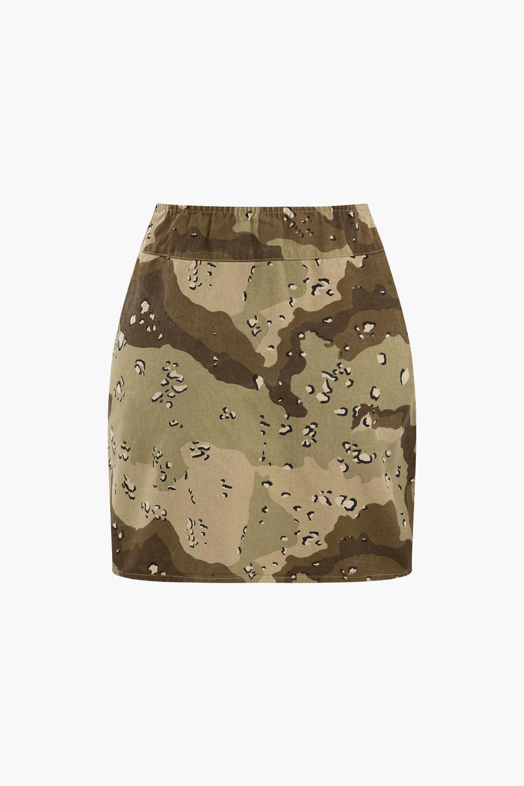 Camo Short Sleeve Crop Shirt And Slit Mini Skirt Set sold by Micas product image thumbnail 5