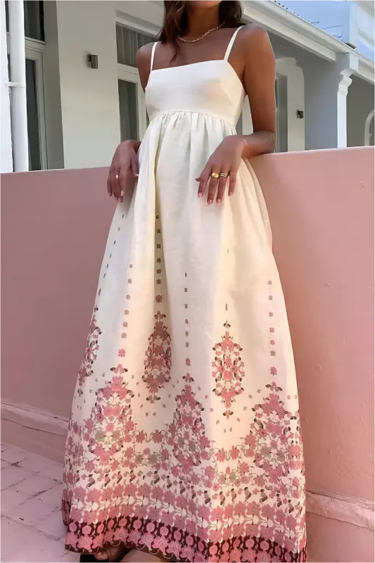 Floral Print Slip Maxi Dress sold by Micas