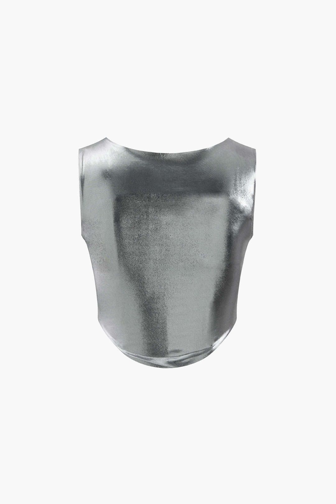 Metallic Cowl Neck Crop Tank Top sold by Micas product image thumbnail 2
