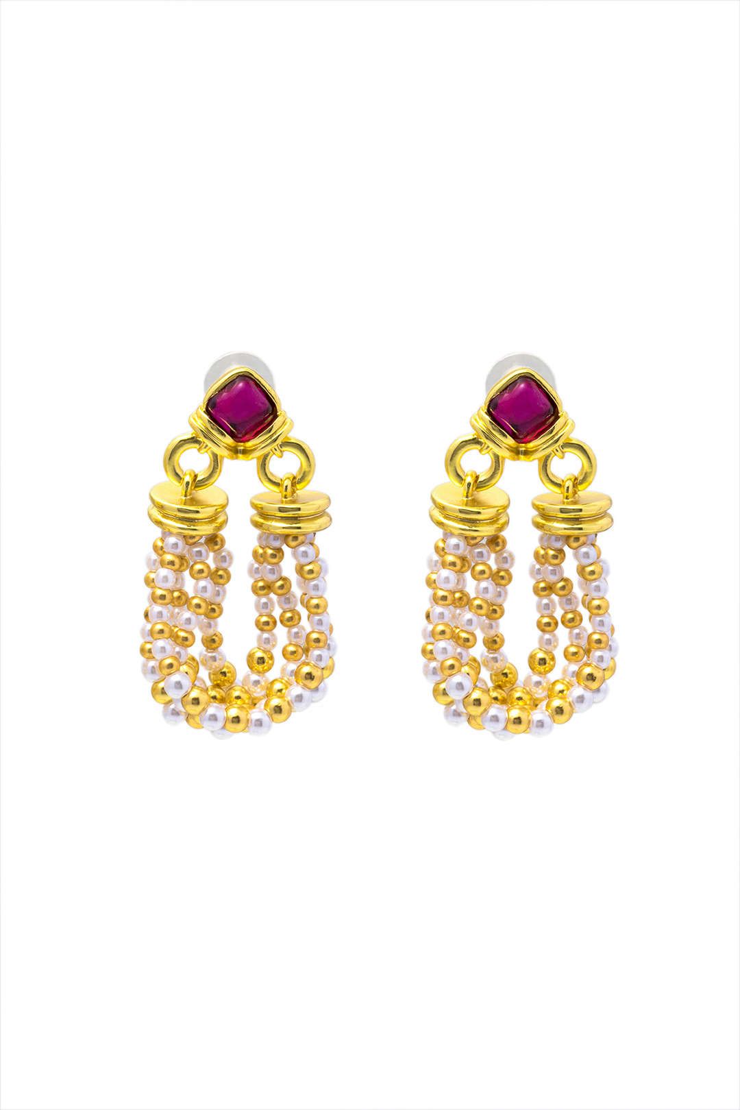 Pearl Dangle Earrings sold by Micas