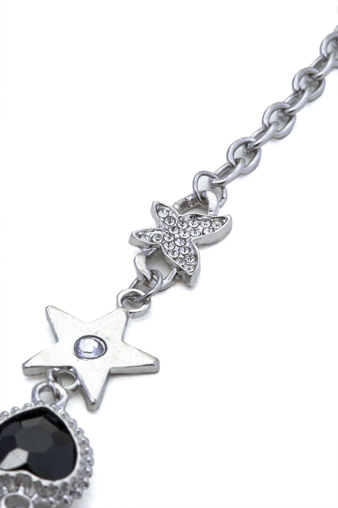 Crystal Star & Heart Charm Necklace sold by Micas product image thumbnail 4