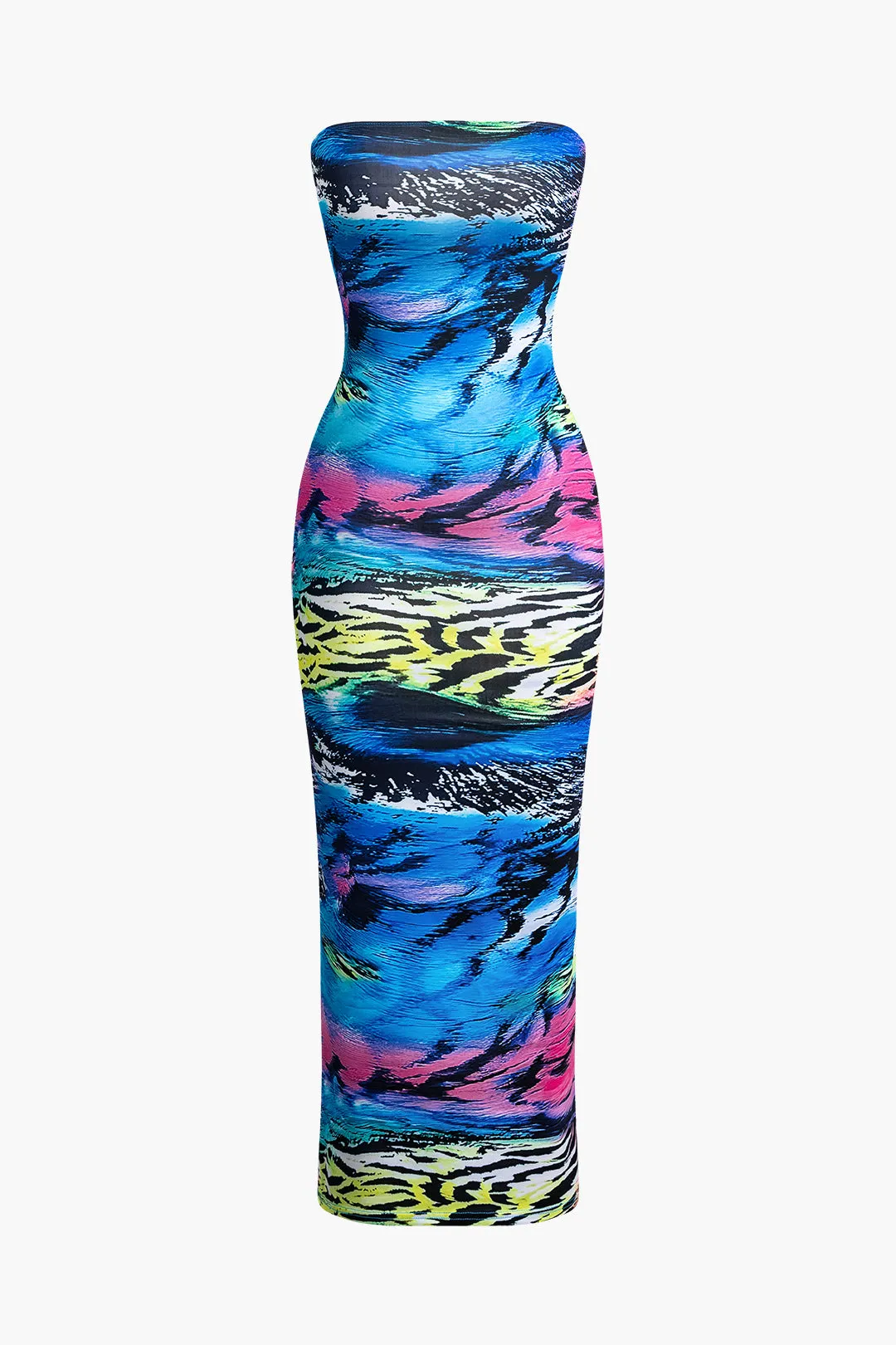 Abstract Print Strapless Maxi Dress sold by Micas product image thumbnail 2