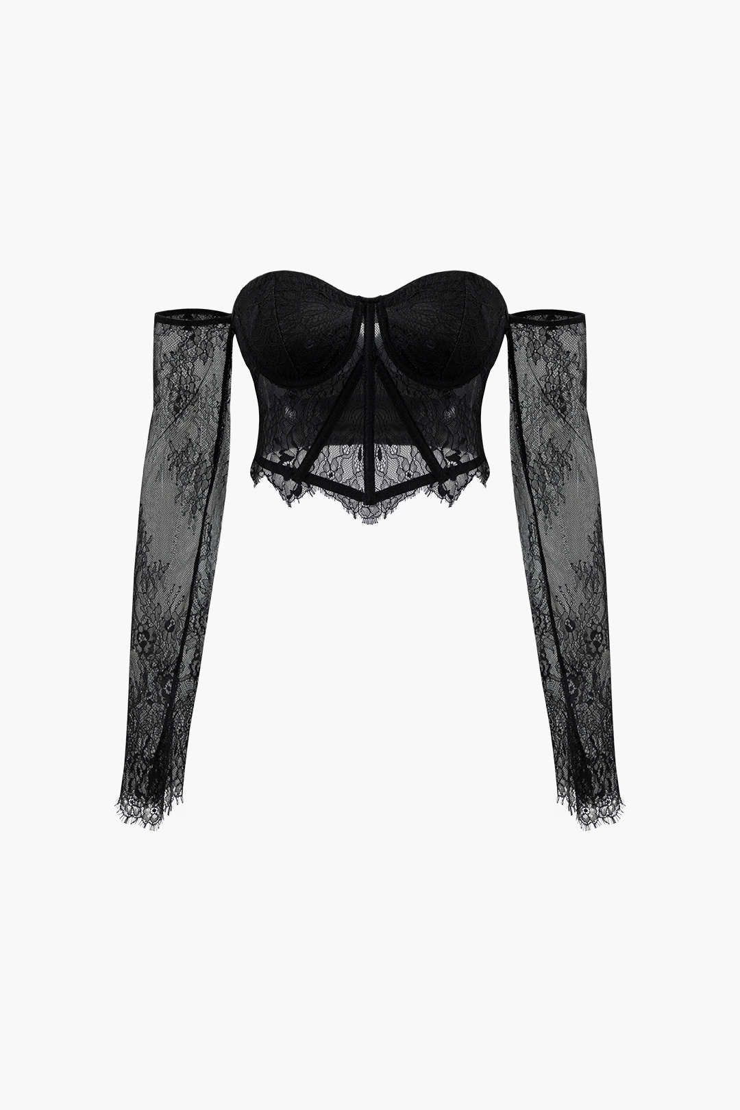 Off The Shoulder Lace Corset Top sold by Micas