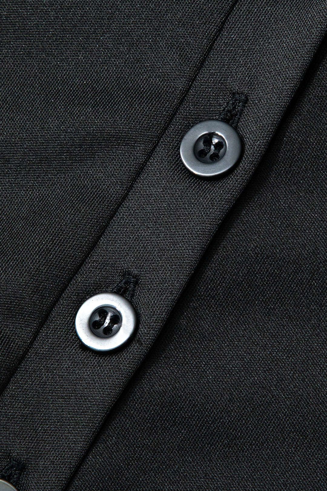 Solid Button Up Long Sleeve Romper sold by Micas product image thumbnail 5