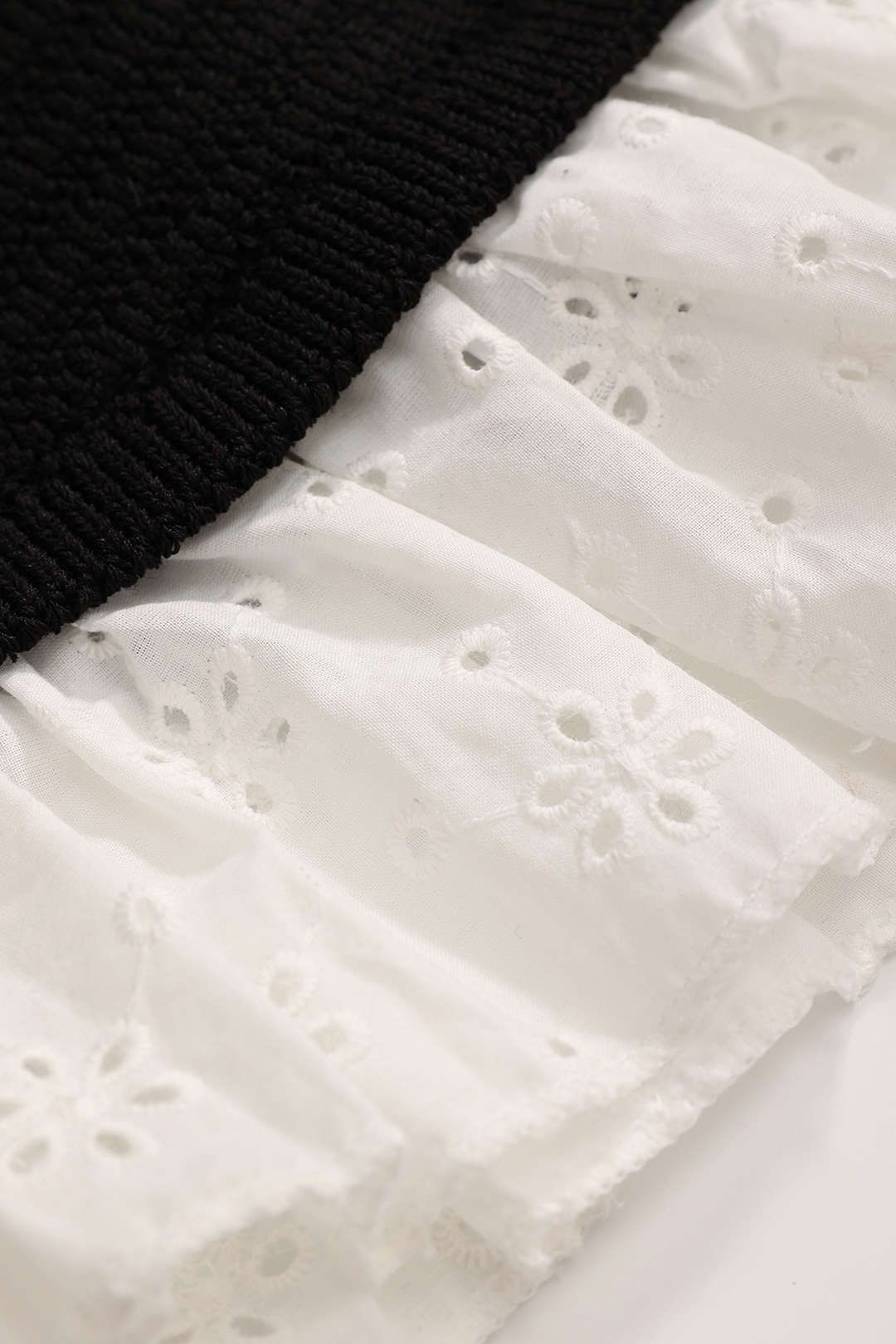 Contrast Peplum Hem Knit Sleeveless Top sold by Micas product image thumbnail 3