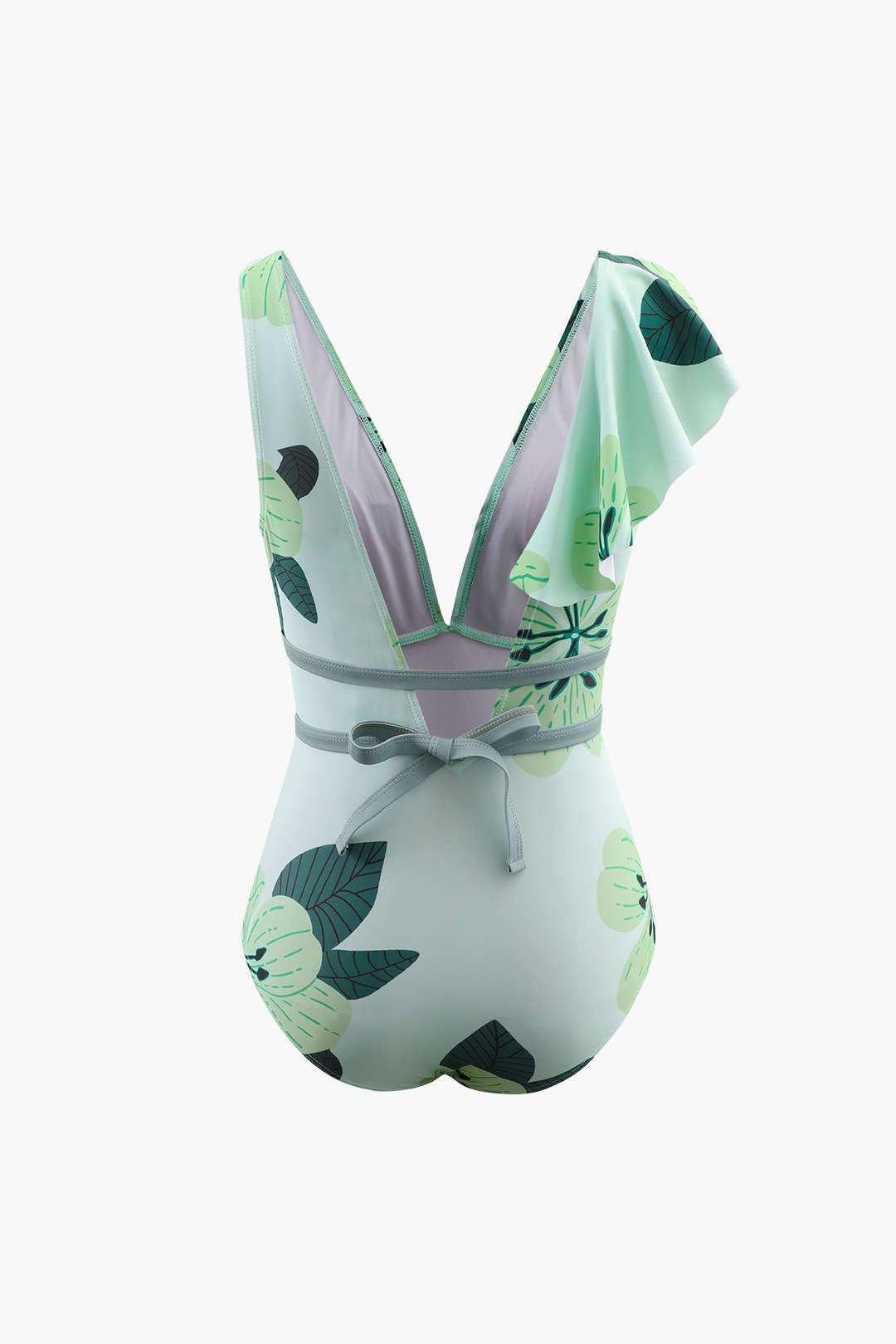 Floral Print Ruffle One Piece Swimsuit sold by Micas product image thumbnail 2