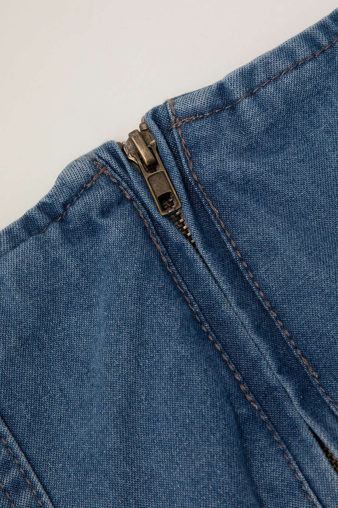 Cross Tie Back Denim Wide Leg Jumpsuit sold by Micas product image thumbnail 4