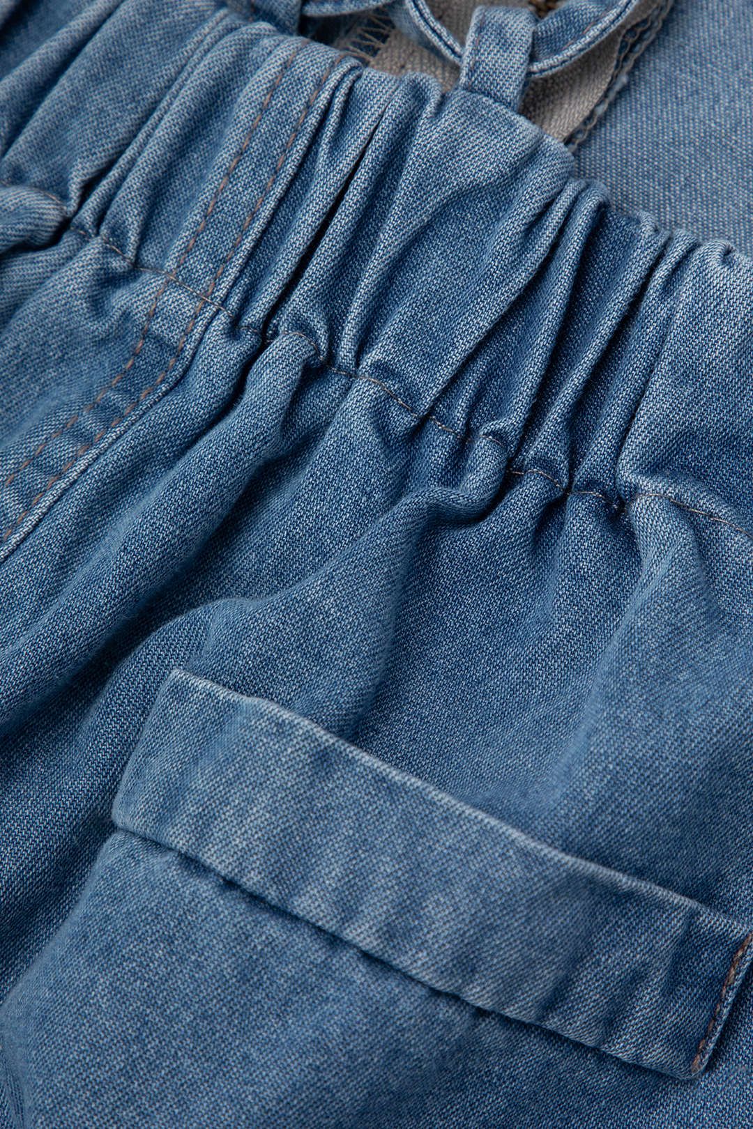 Cross Tie Back Denim Wide Leg Jumpsuit sold by Micas product image thumbnail 5