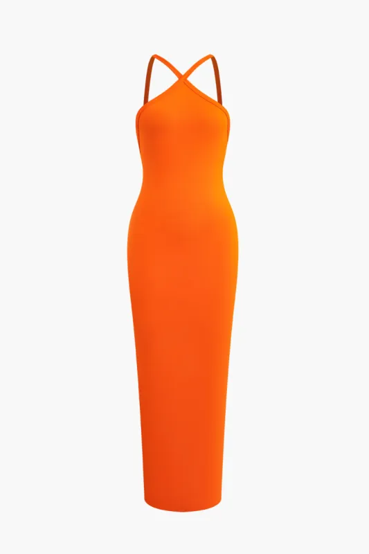 Open Back Slit Sleeveless Maxi Dress sold by Micas