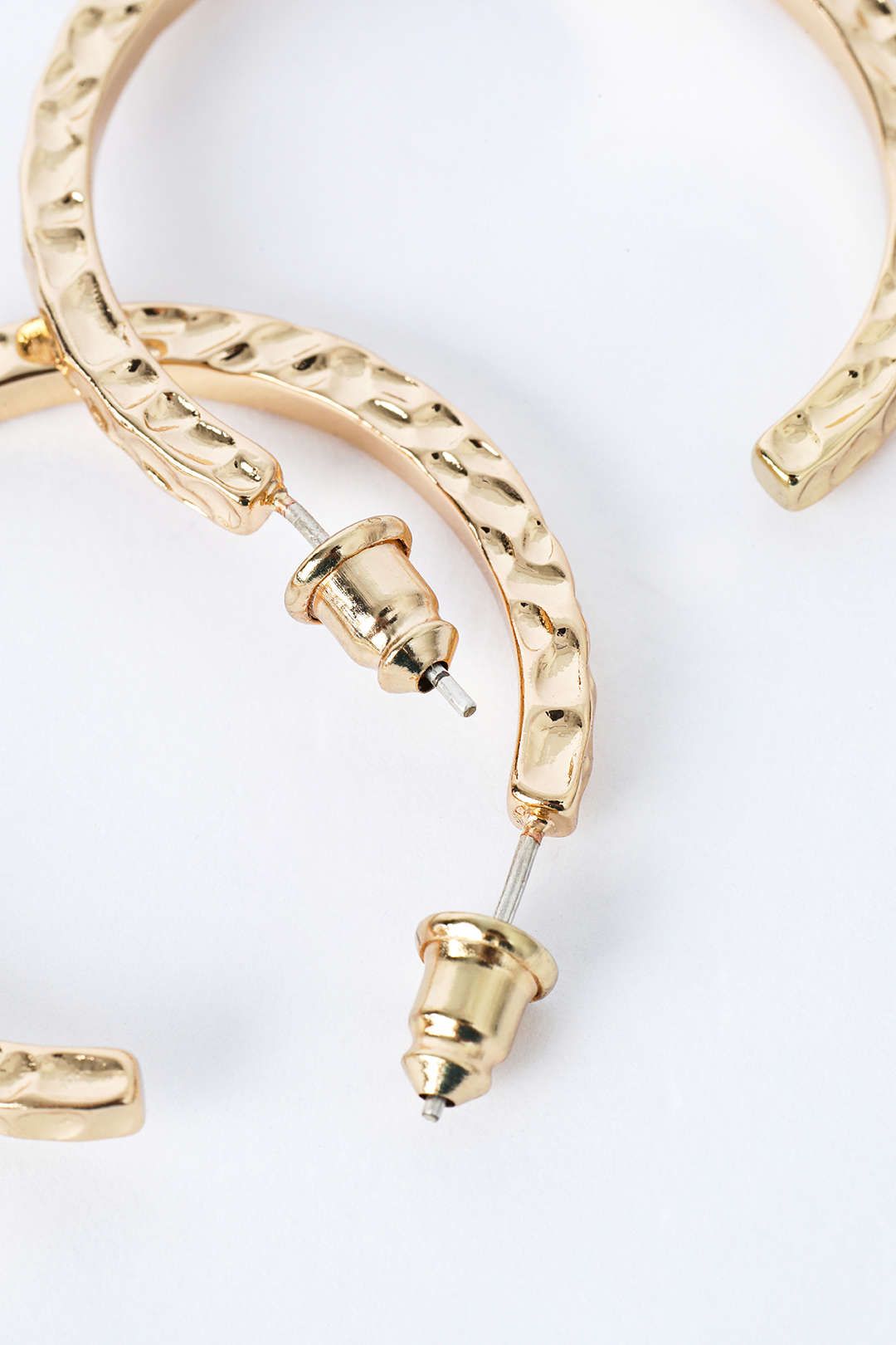 Textured Hoop Earrings sold by Micas product image thumbnail 3