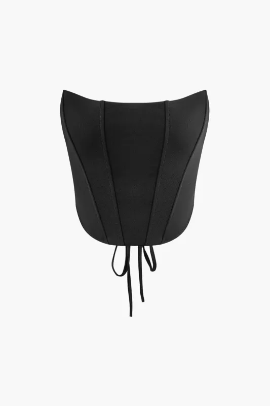 Lace Up Back Corset Top sold by Micas