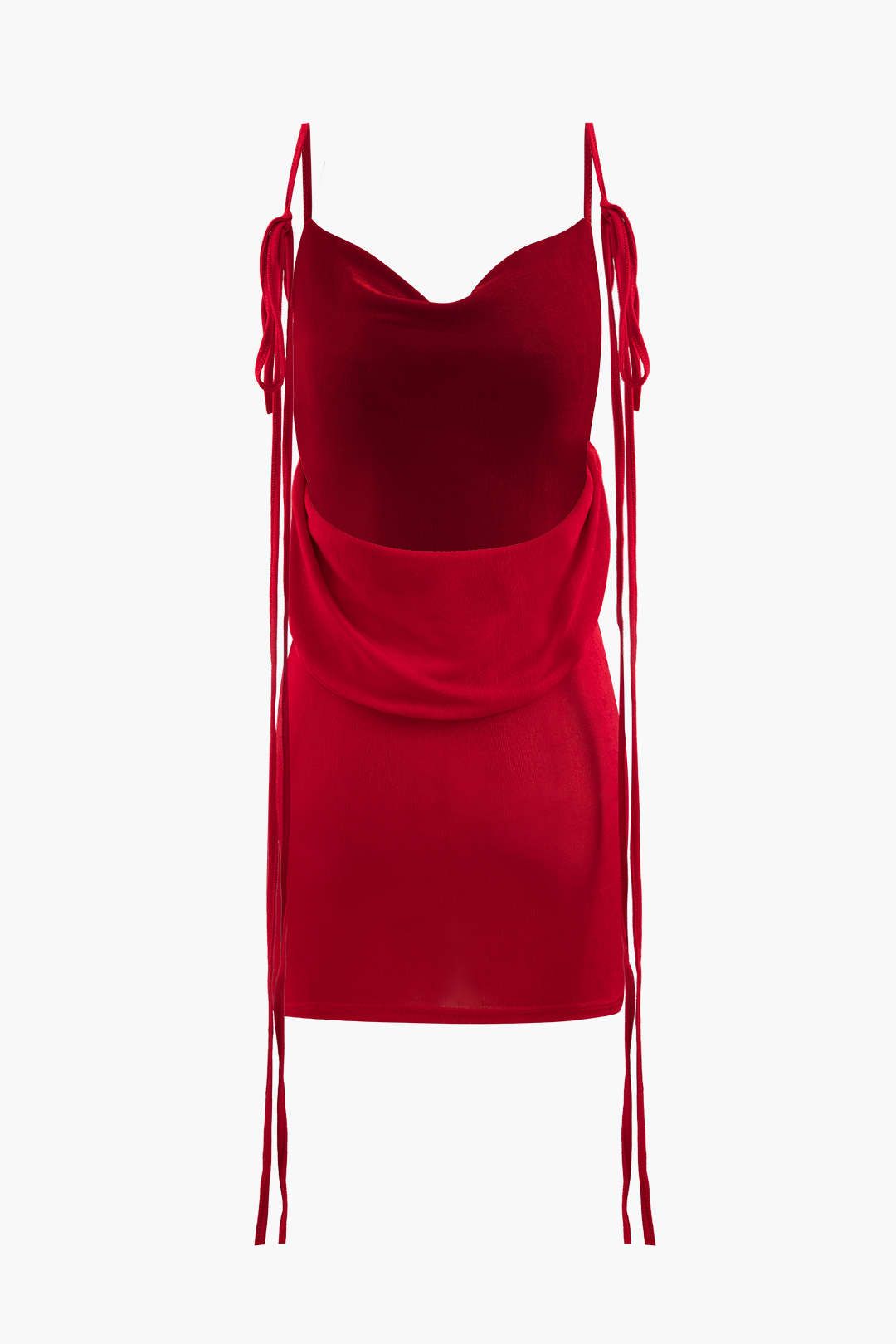 Cowl Neck Backless Drape Mini Dress sold by Micas product image thumbnail 2