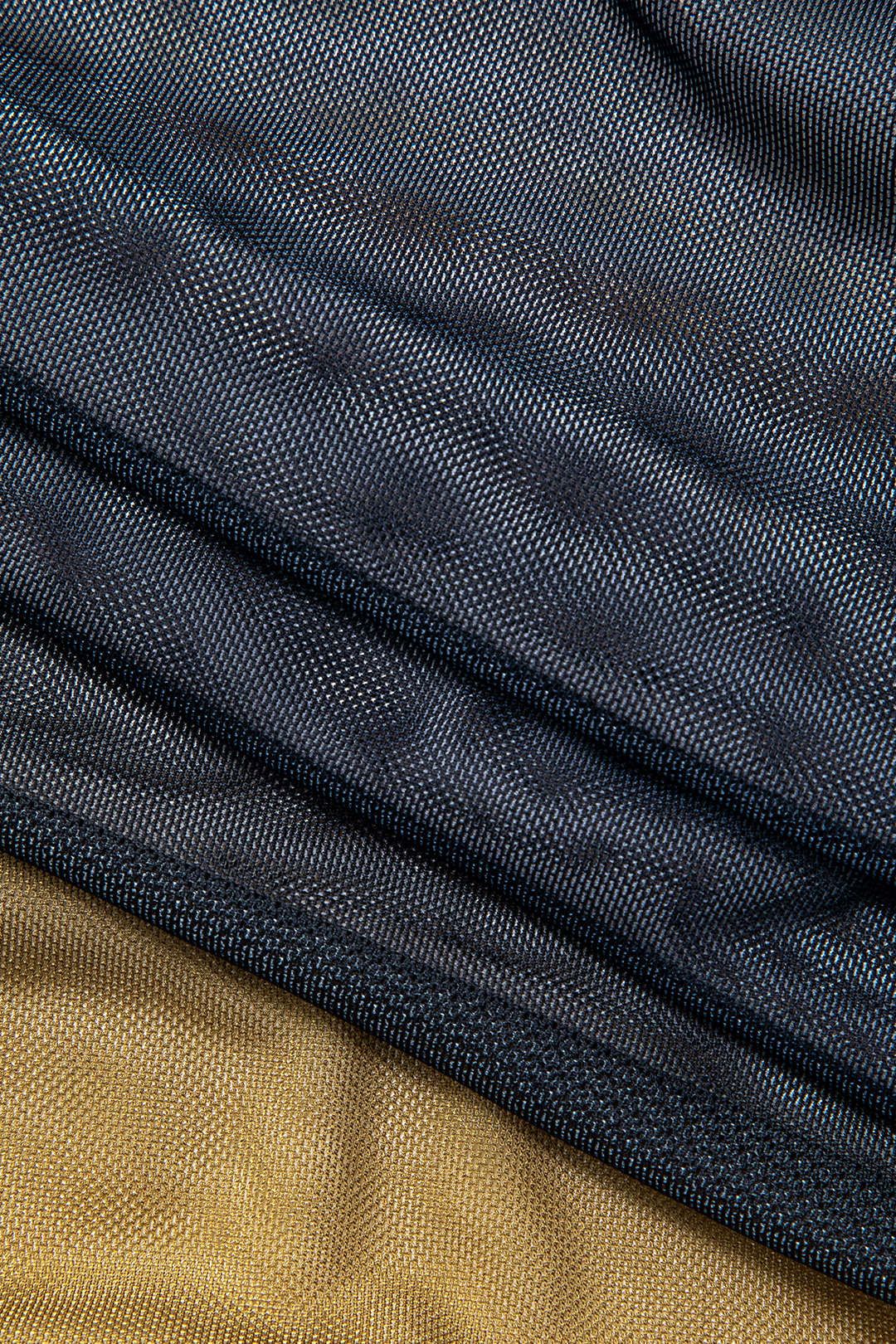 Ombre Mesh Round Neck Ruched Long Sleeve Maxi Dress sold by Micas product image thumbnail 3