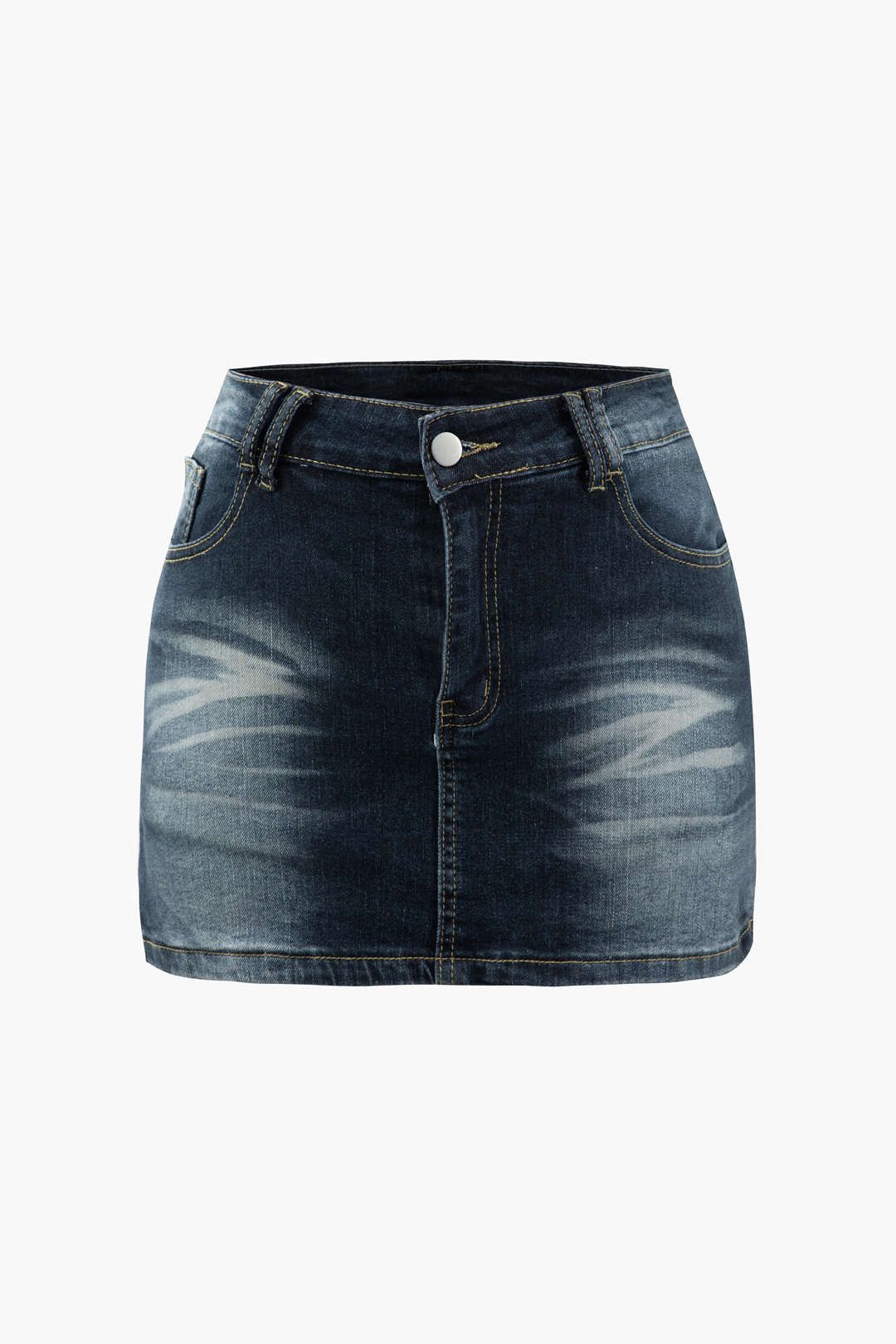 Tie Dye Denim Mini Skirt sold by Micas