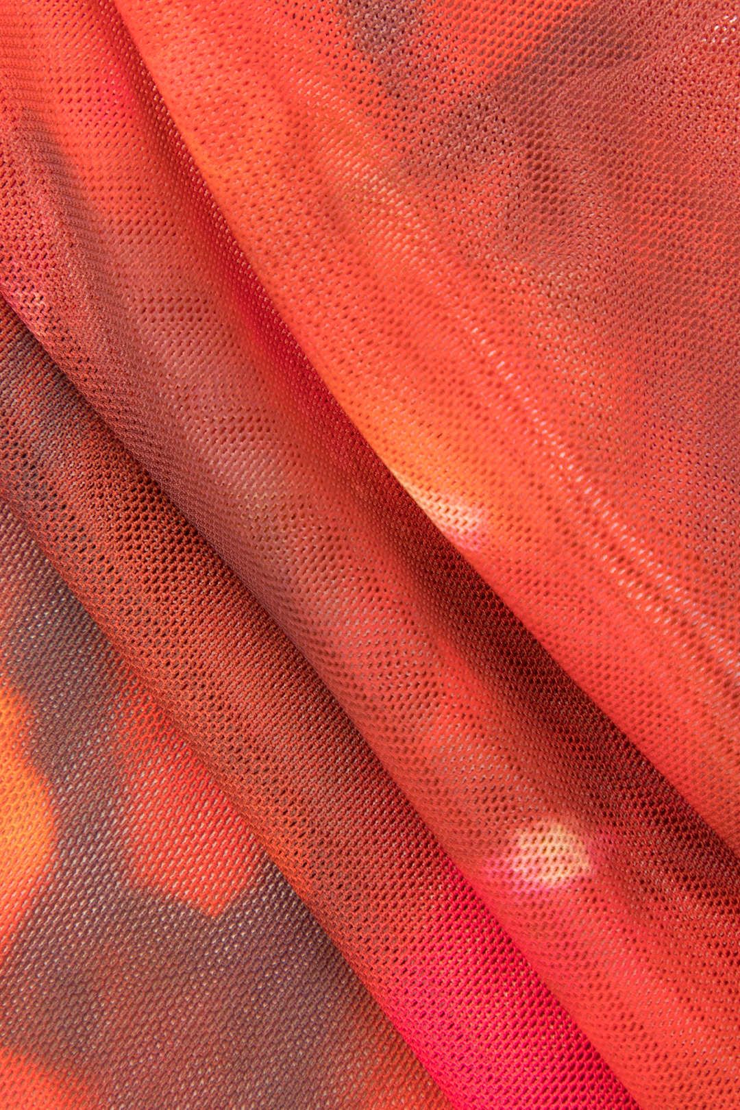 Abstract Print Tie Front Ruffle Mini Dress sold by Micas product image thumbnail 3