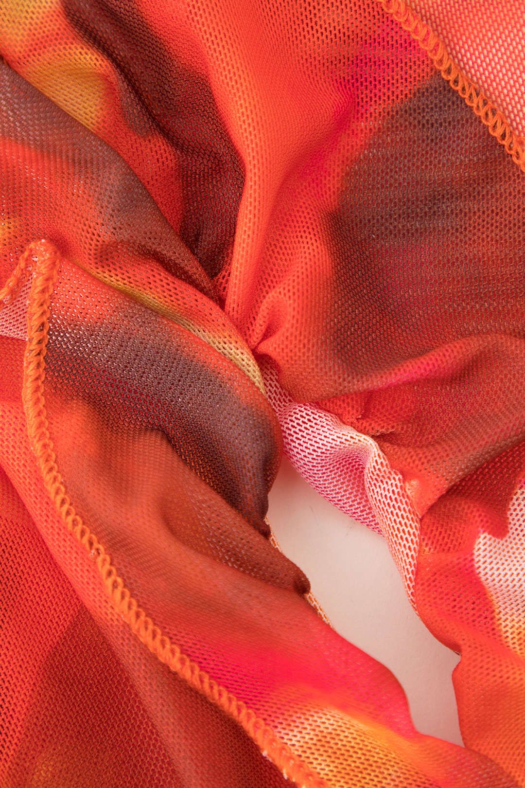 Abstract Print Tie Front Ruffle Mini Dress sold by Micas product image thumbnail 4