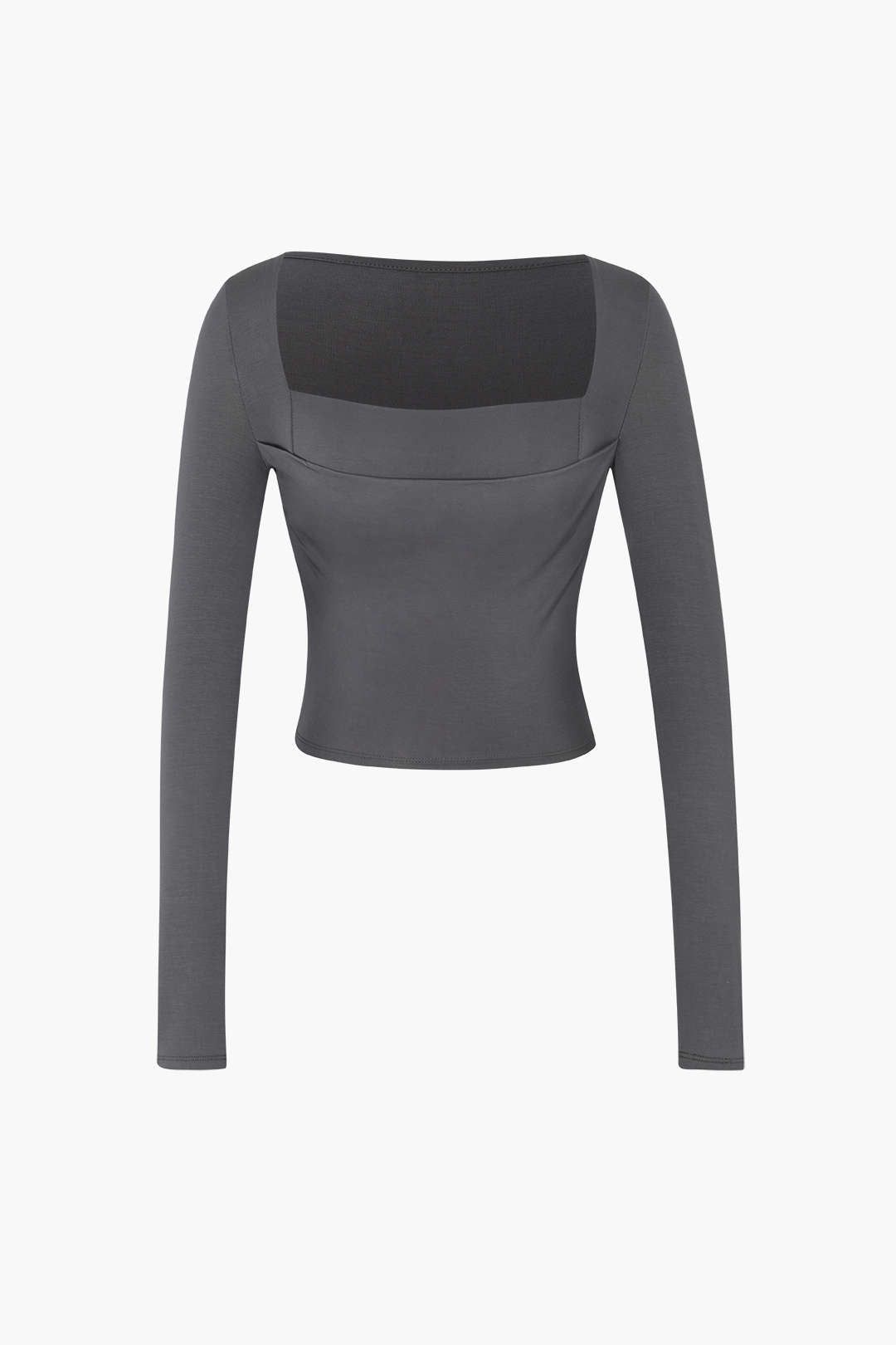 Square Neck Ruched Long Sleeve Top sold by Micas product image thumbnail 2