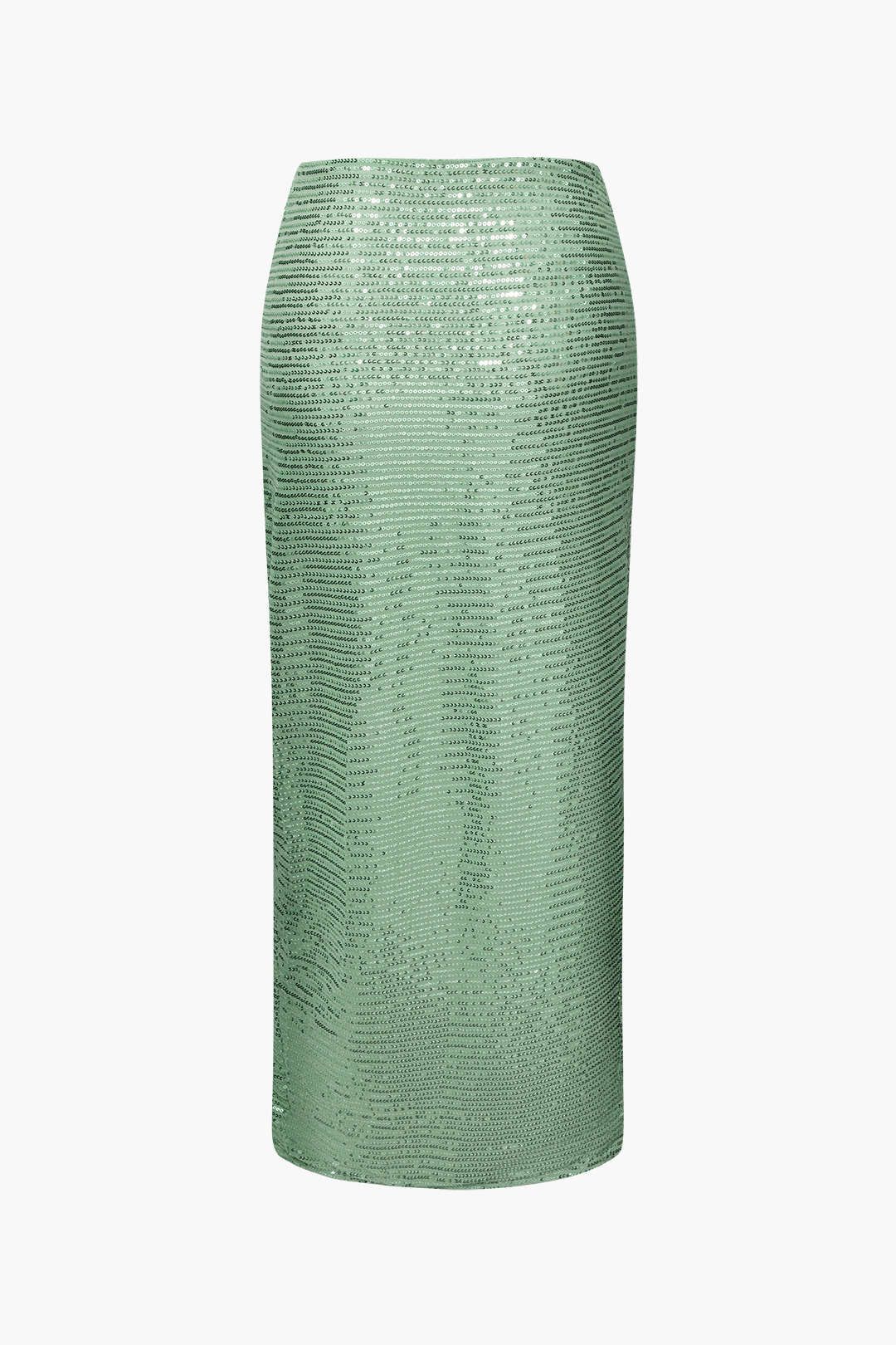 Sequin Cowl Neck Cami Top And Slit Midi Skirt Set sold by Micas product image thumbnail 8