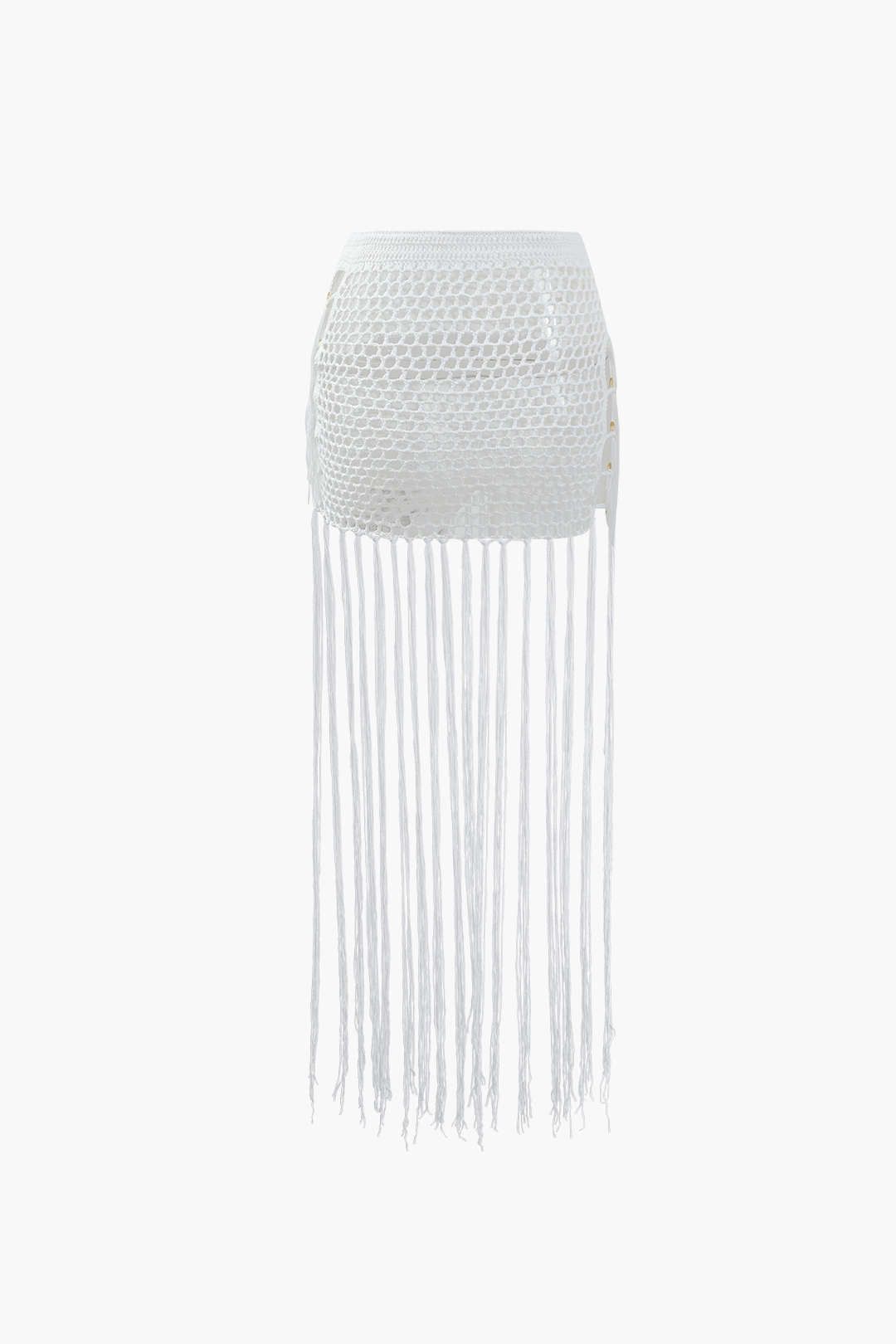 Fringe Hem Crochet Cover Up Skirt sold by Micas product image thumbnail 2