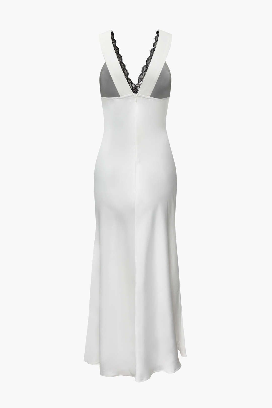 V-neck Lace Trim Cut Out Maxi Dress sold by Micas product image thumbnail 2