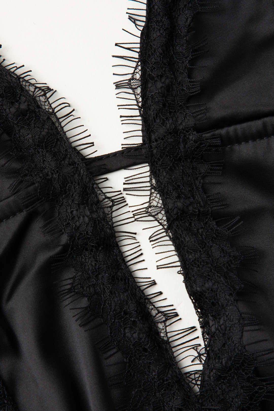 Lace V-neck Low Back Slit Mini Dress sold by Micas product image thumbnail 3