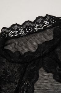 Sheer Lace Cut Out Sleeveless Bodysuit sold by Micas