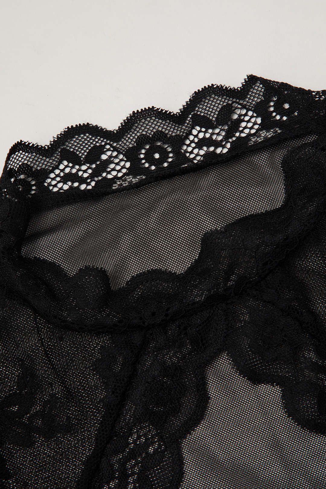 Sheer Lace Cut Out Sleeveless Bodysuit sold by Micas product image thumbnail 3