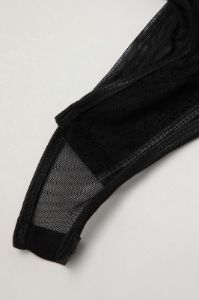 Sheer Lace Cut Out Sleeveless Bodysuit sold by Micas