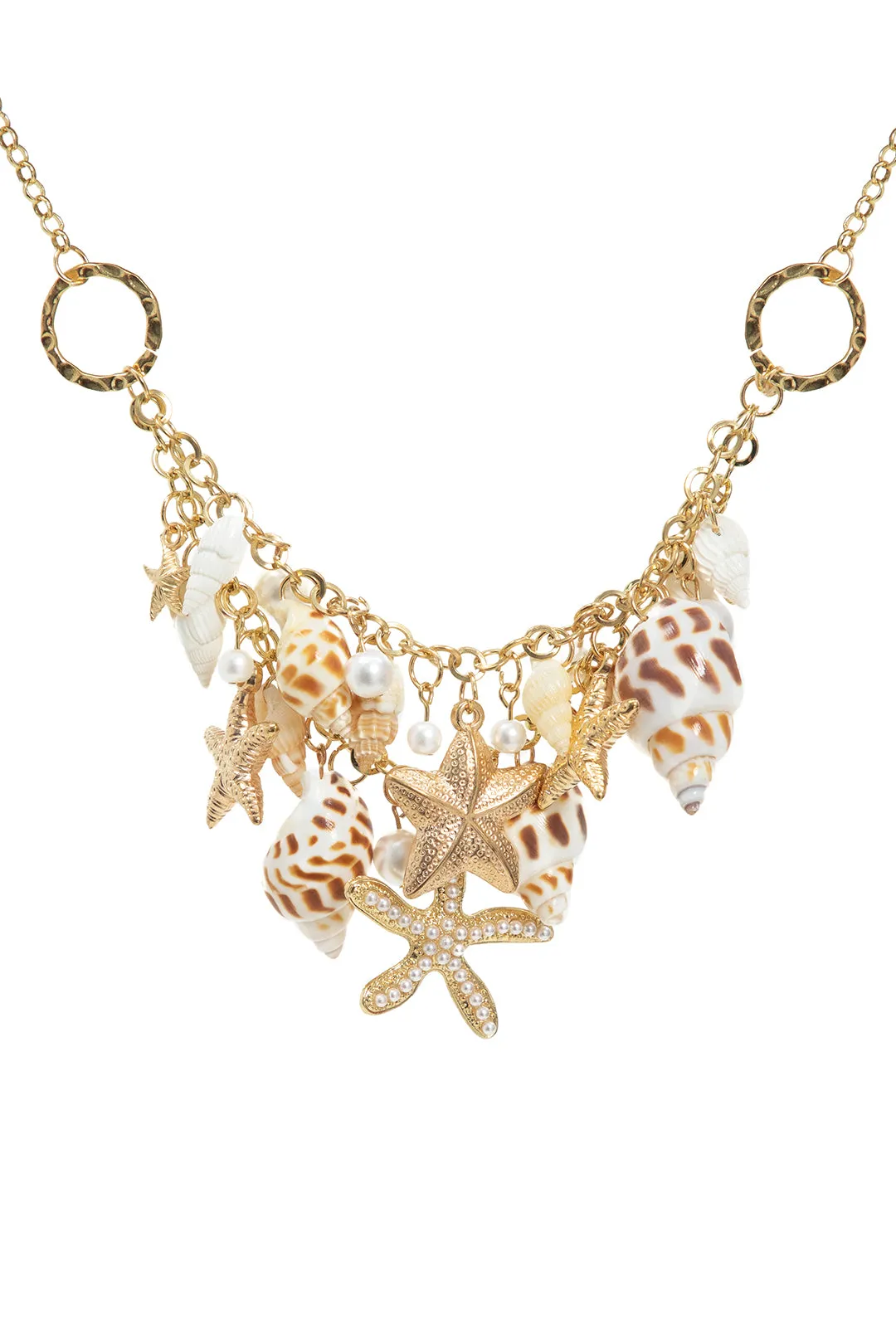 Seashell And Starfish Charm Necklace sold by Micas product image thumbnail 2