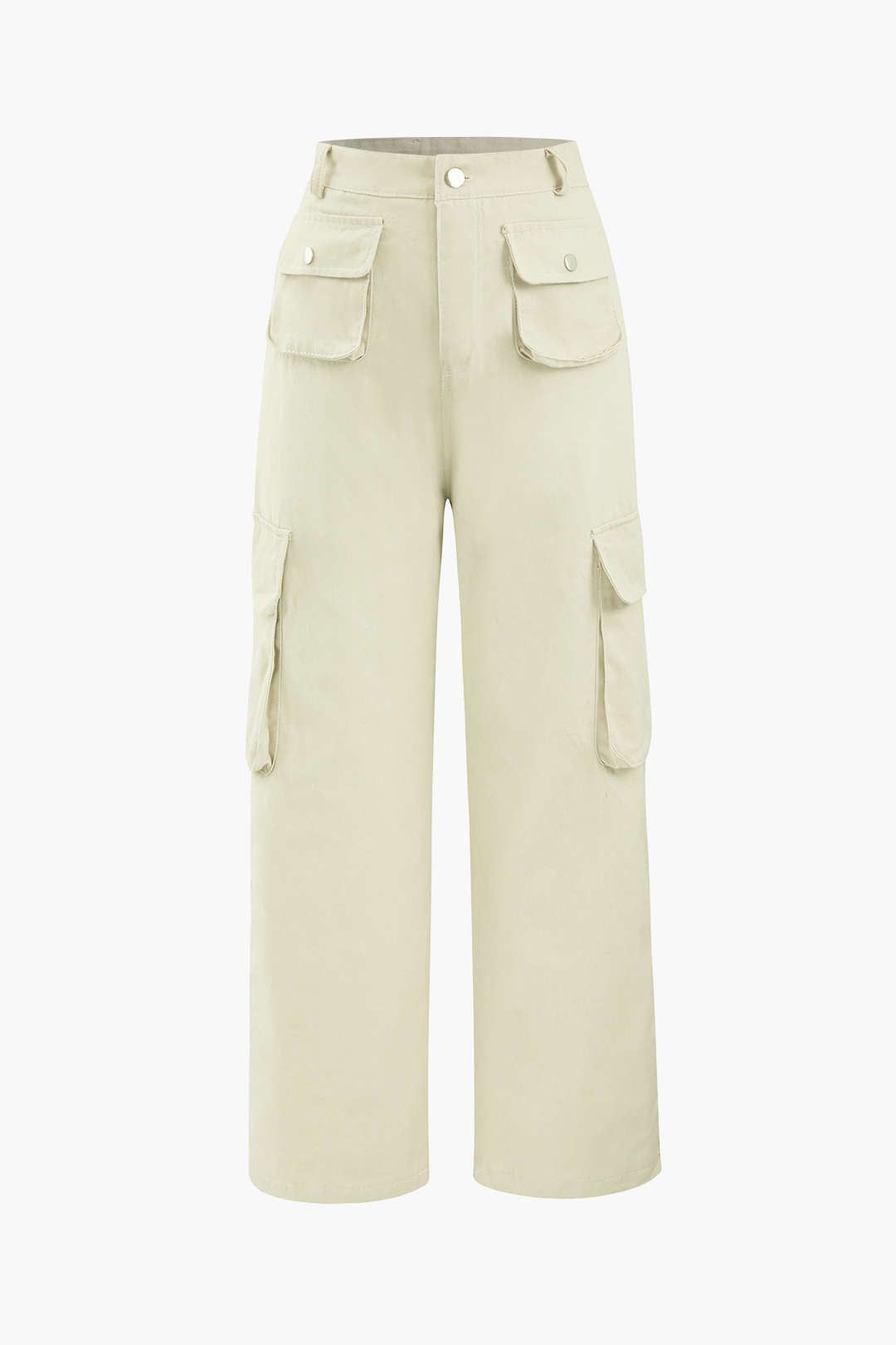 Multi-pocket Straight Leg Cargo Pants sold by Micas