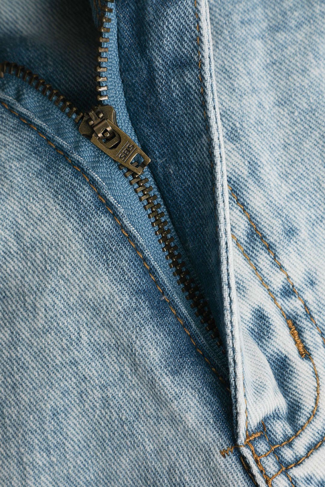 Asymmetric Waist Frayed Denim Shorts sold by Micas product image thumbnail 7