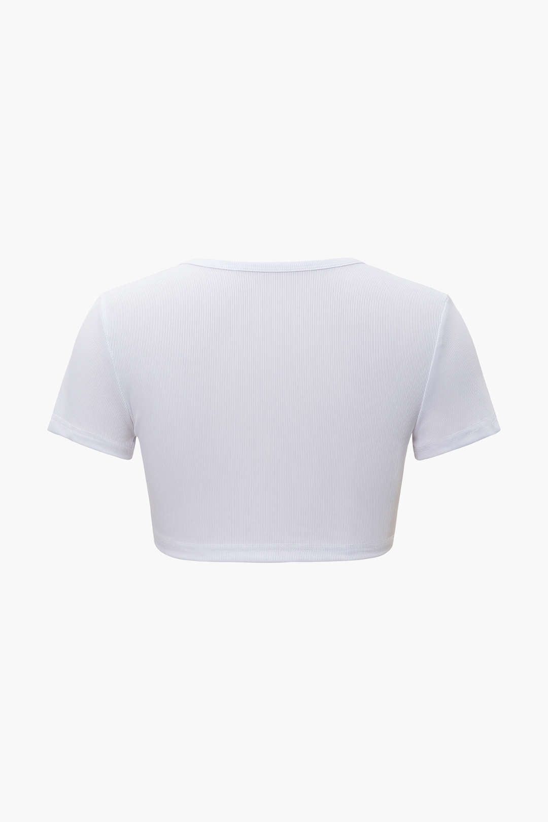 U-ring Hem Ruched Crop T-shirt sold by Micas product image thumbnail 2