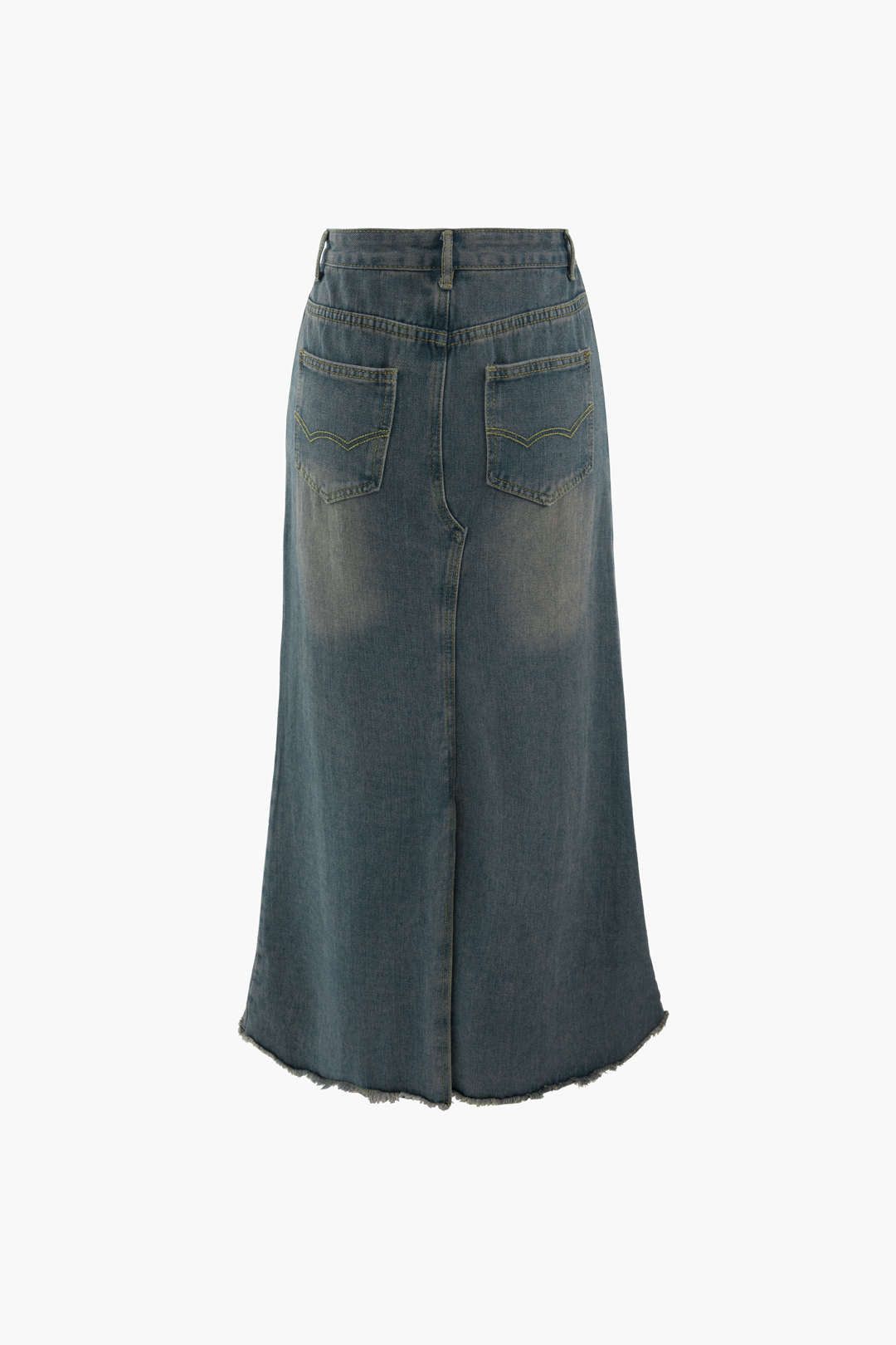 Frayed Hem Denim Maxi Skirt sold by Micas product image thumbnail 2