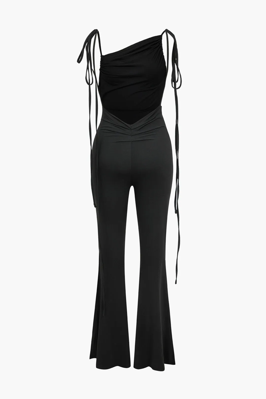 Solid Backless Asymmetrical Ruched Jumpsuit sold by Micas product image thumbnail 2