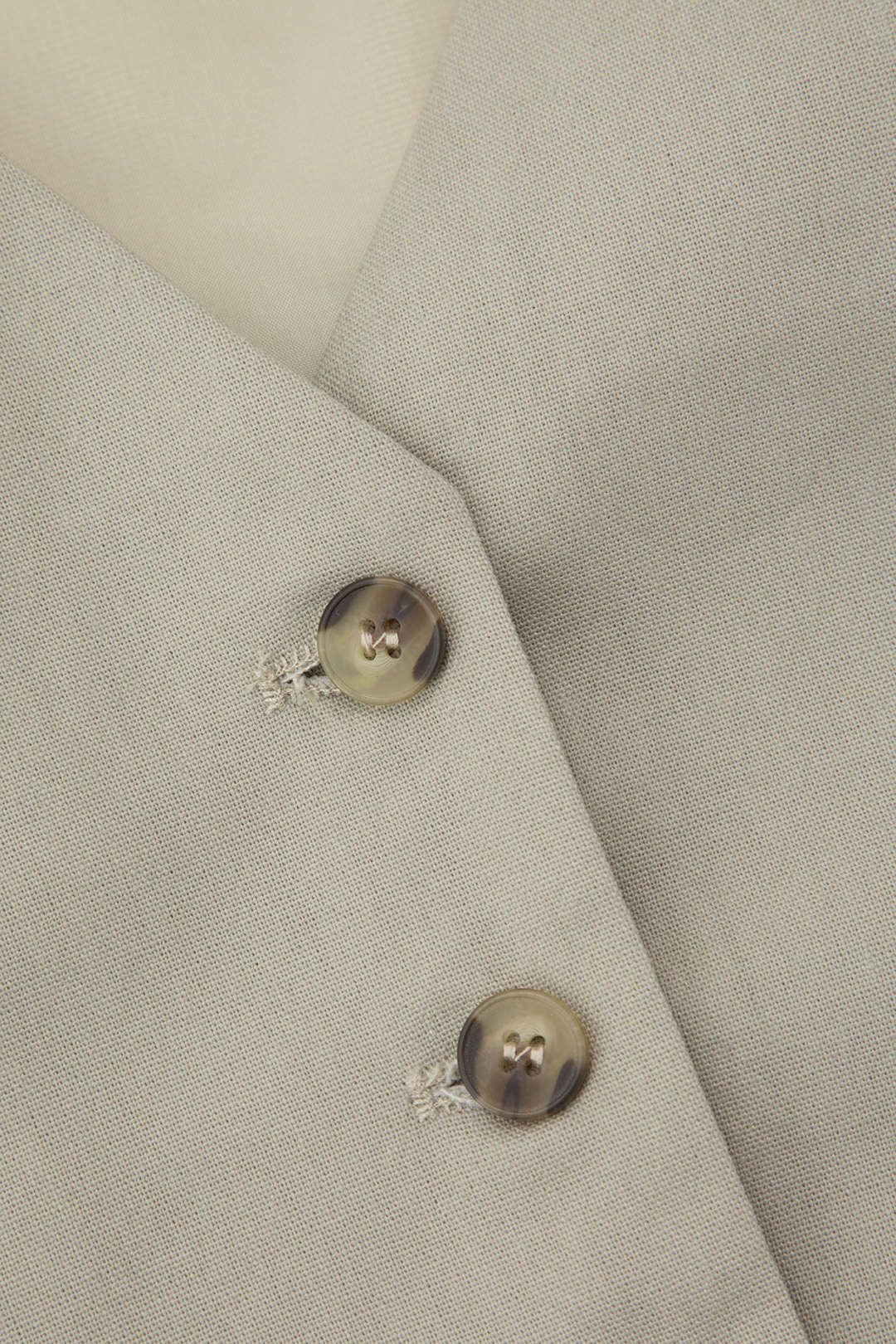 Linen-Blend V-neck Button Up Waistcoat sold by Micas product image thumbnail 3