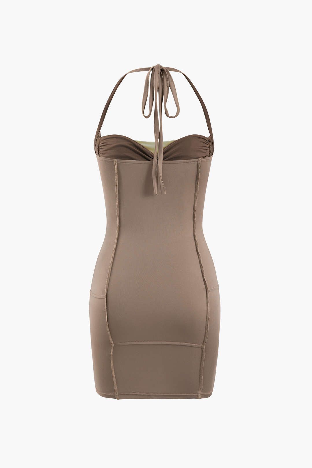 Halter Neck Stitching Mini Dress sold by Micas product image thumbnail 2