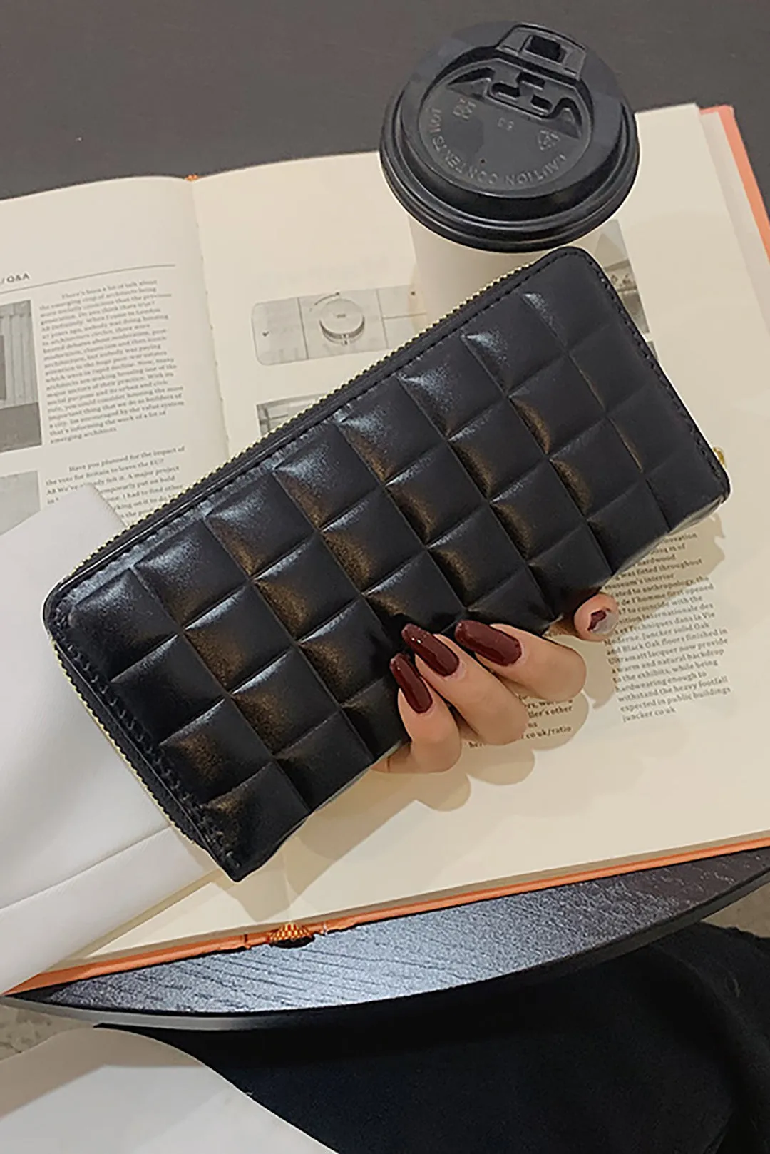 Faux Leather Textured Clutch Bag sold by Micas product image thumbnail 2