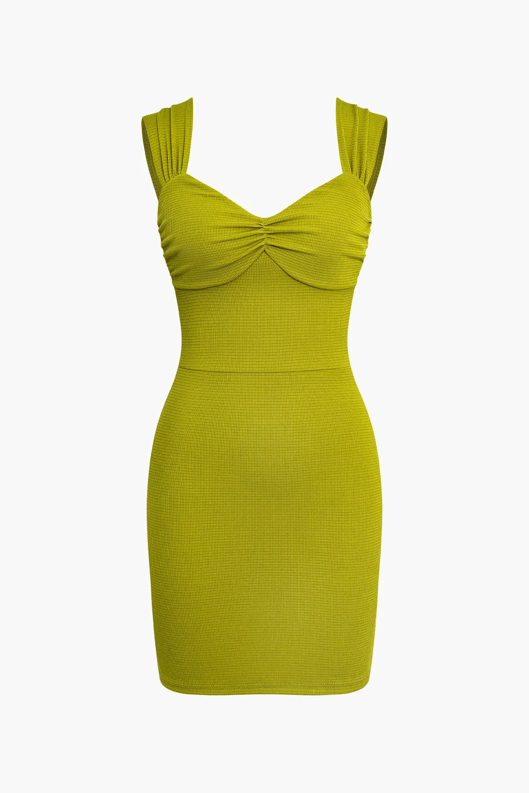 V-Neck Ruched Mini Dress sold by Micas