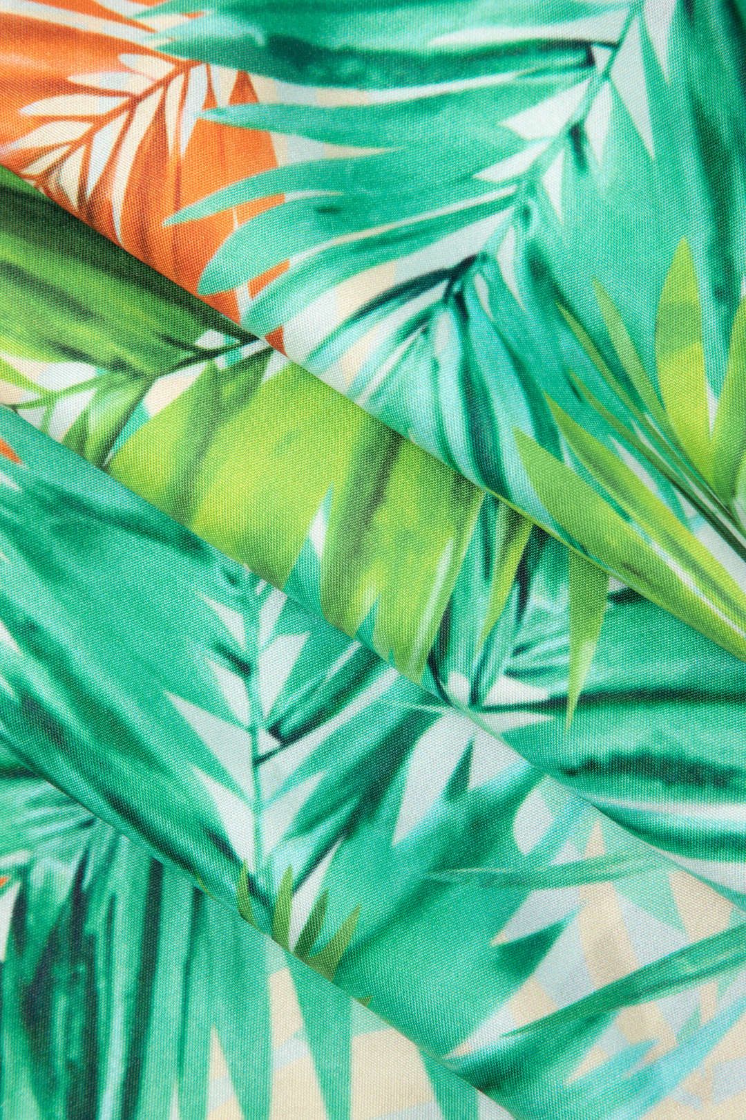 Tropical Print Belted Strapless Wide Leg Jumpsuit sold by Micas product image thumbnail 4