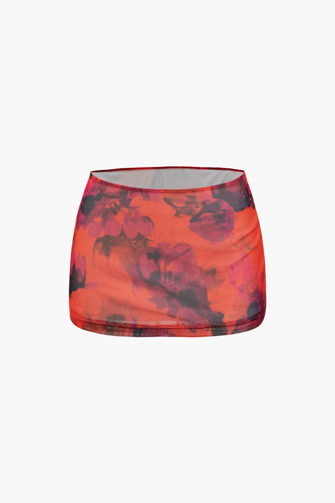 Floral Print Mesh Tube Top And Mini Skirt Set sold by Micas product image thumbnail 3