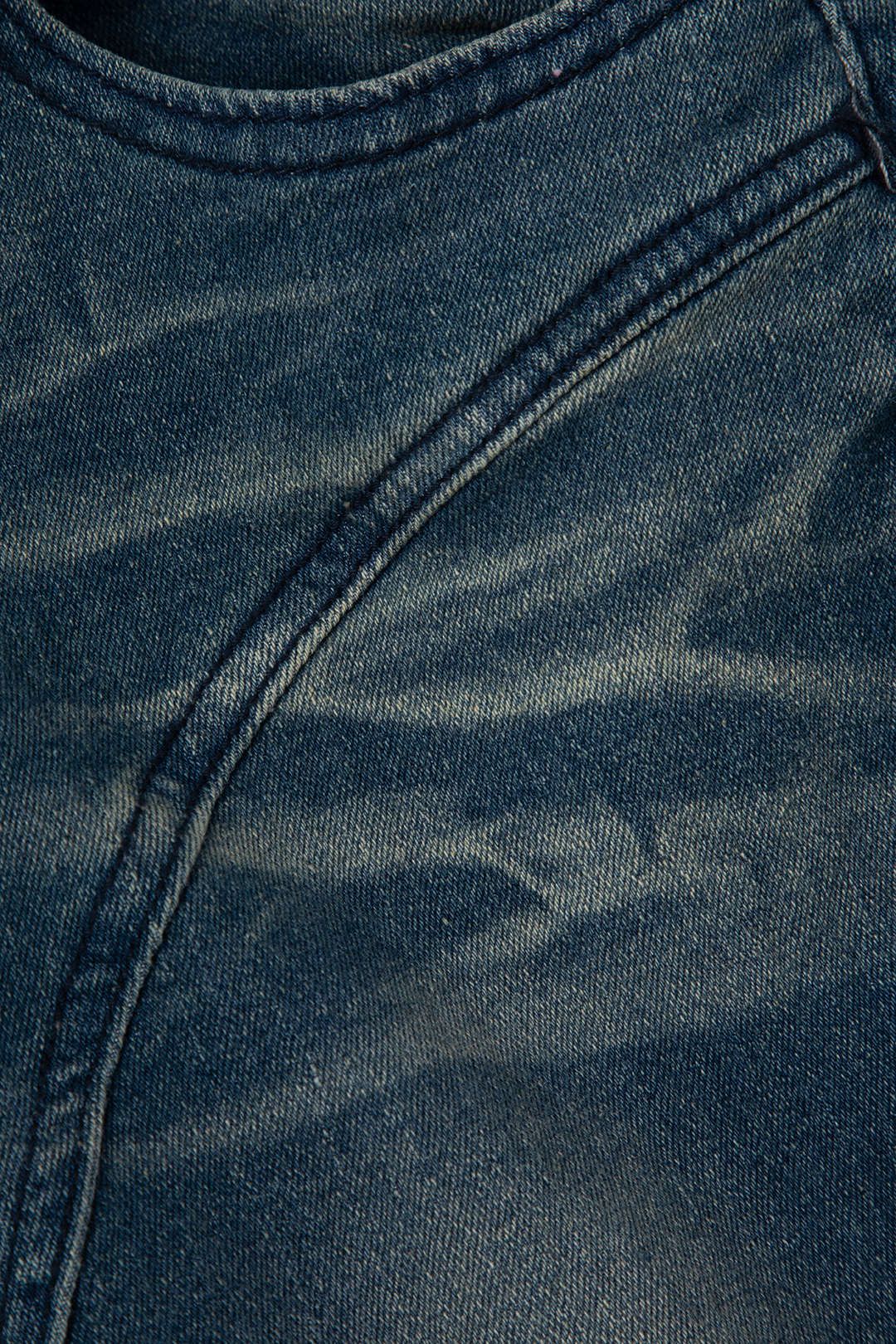 Faded Low Rise Distressed Flare Leg Jeans sold by Micas product image thumbnail 3