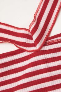 Flower Embellished Striped Tube Top sold by Micas