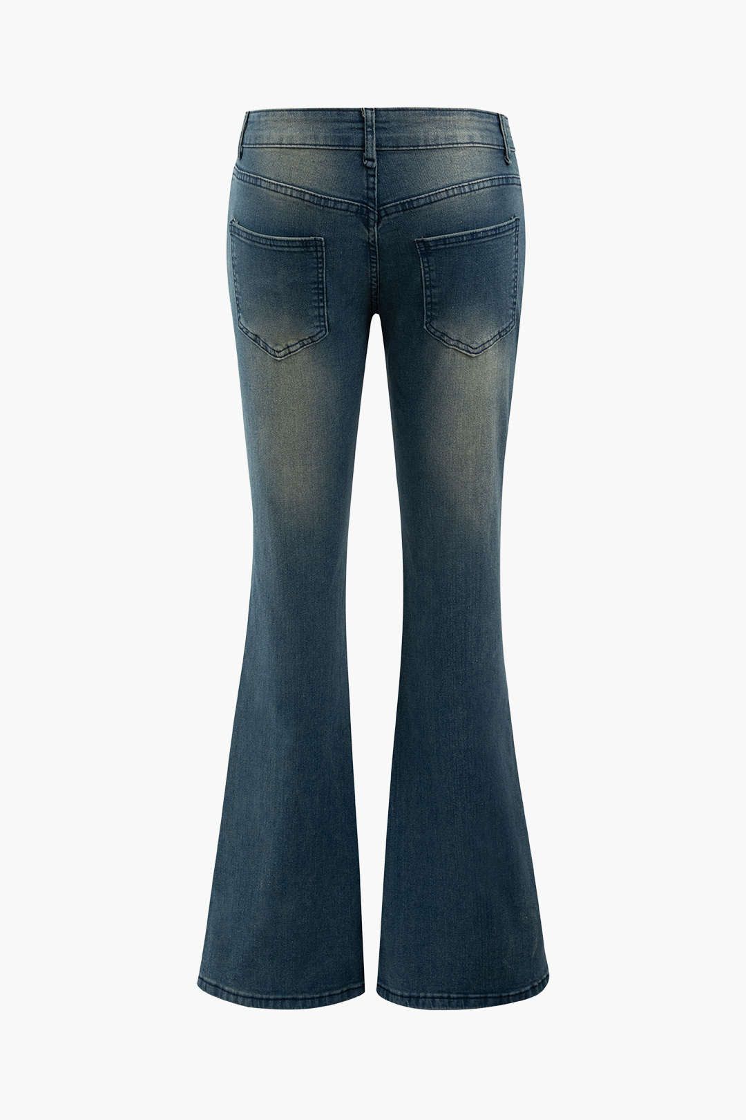 Faded Low Rise Distressed Flare Leg Jeans sold by Micas product image thumbnail 2